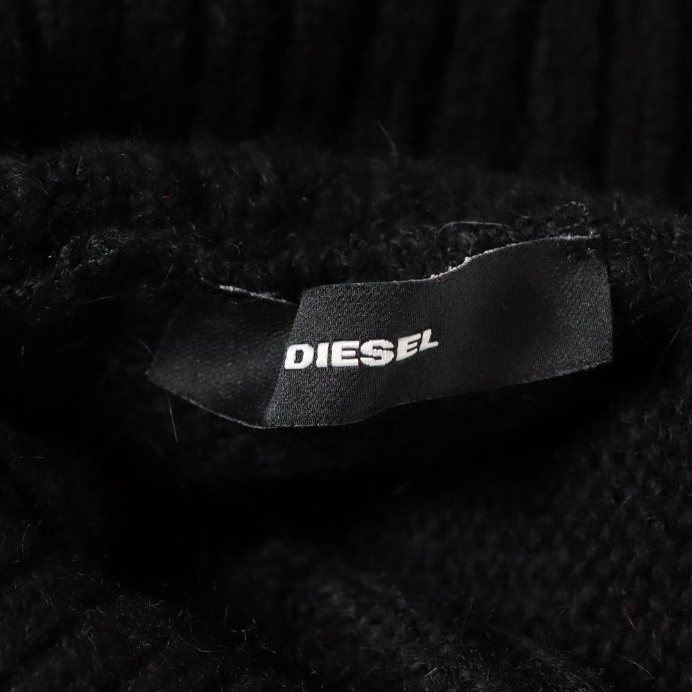 DIESEL(ディーゼル) アシンメトリー プルオーバー ニットセーター ブラック レディース