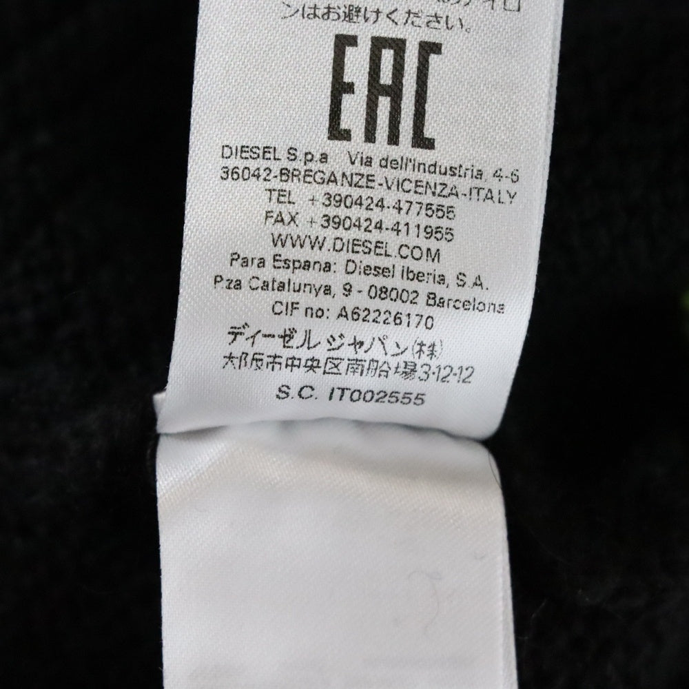 DIESEL(ディーゼル) アシンメトリー プルオーバー ニットセーター ブラック レディース