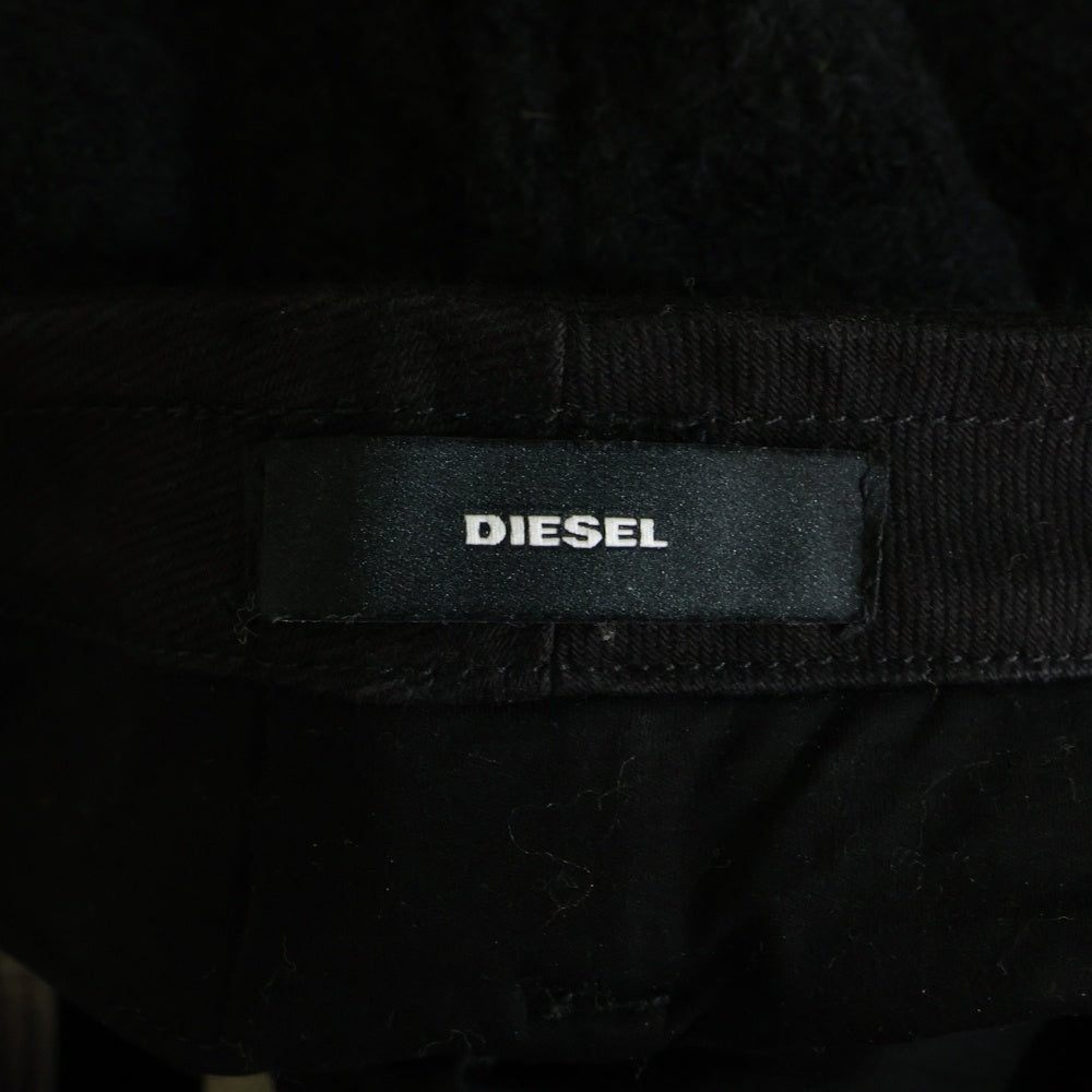 DIESEL(ディーゼル) 変形 ウール ミニスカート ブラック レディース