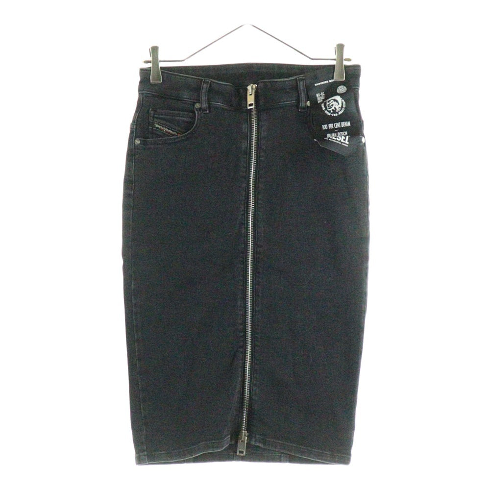 DIESEL(ディーゼル) フロント ジップ スカート グレー レディース