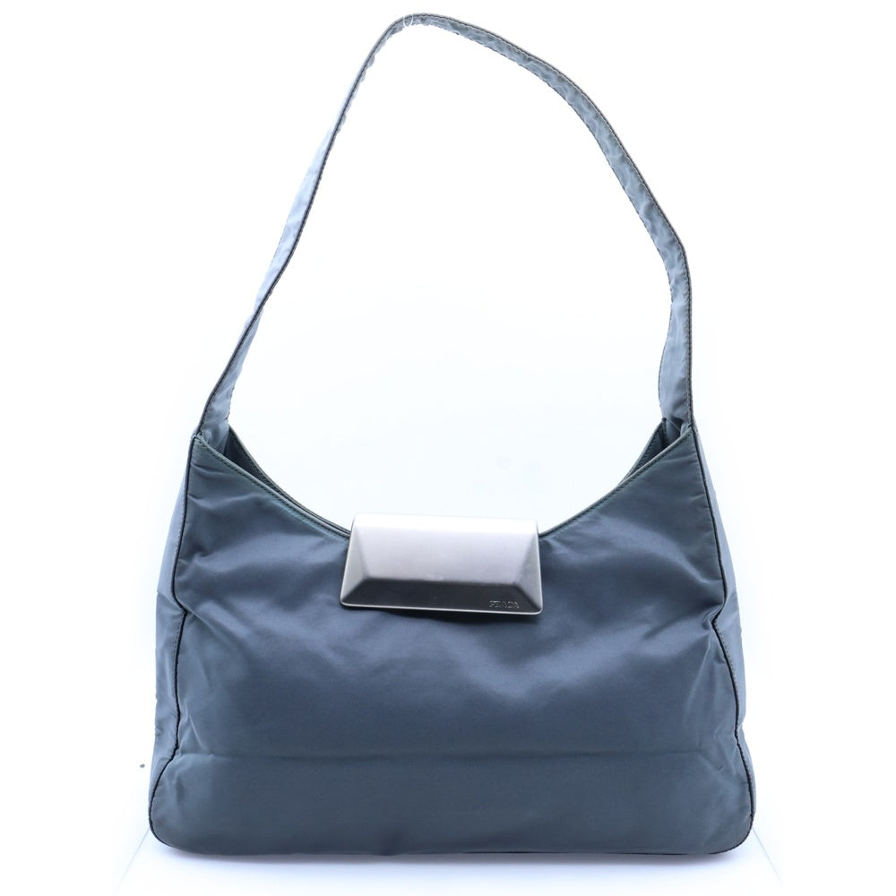 PRADA(プラダ) ショルダーバッグ ナイロン ロゴ金具 グレー
