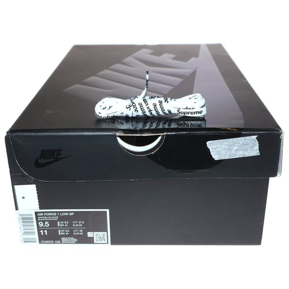 NIKE(ナイキ) 25AW×SUPREME AIR FORCE 1 LOW CU9225-102 シュプリーム エアフォース1 ローカットスニーカー US9.5/27.5cm ブラック/ホワイト