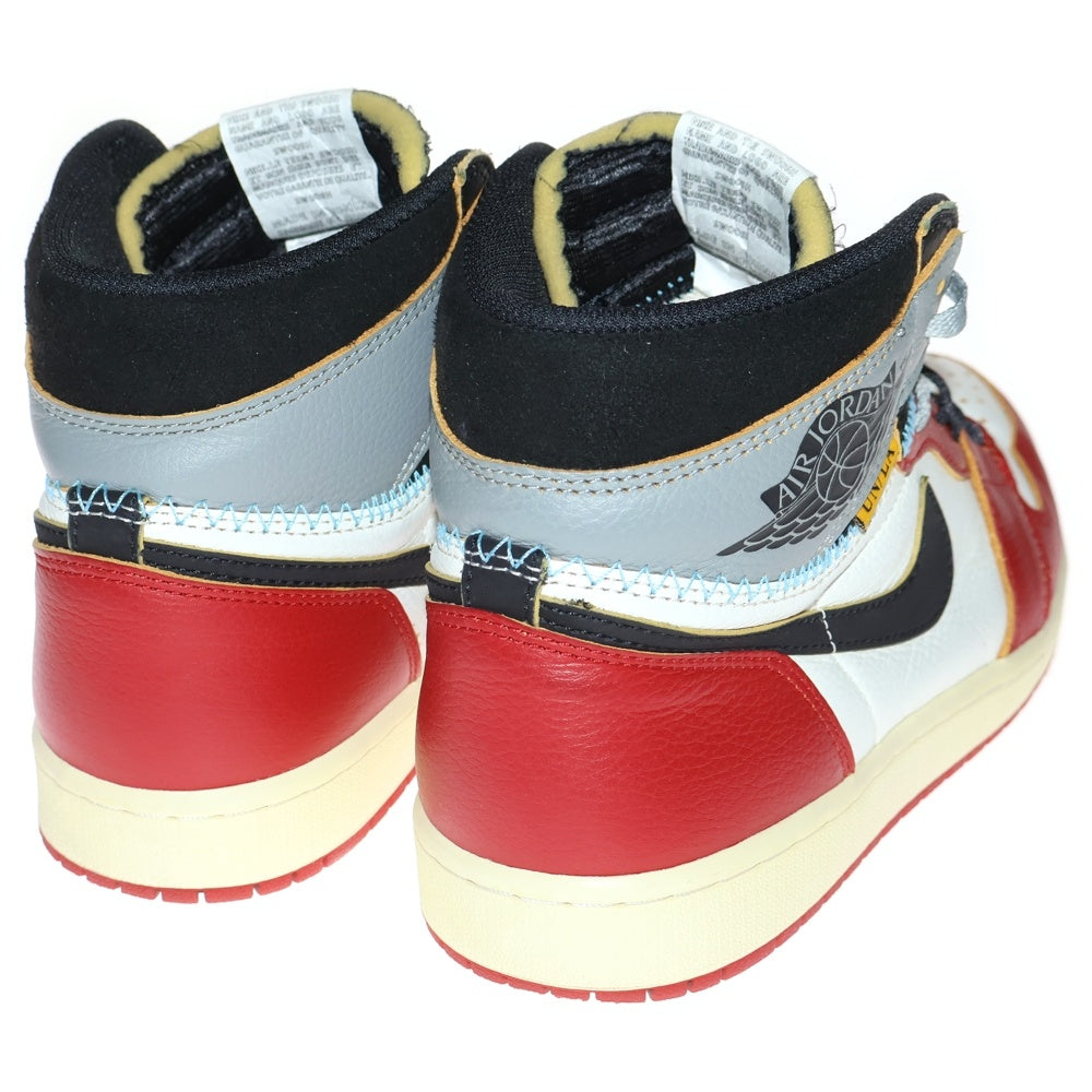NIKE(ナイキ) ×UNION AIR JORDAN 1 RETRO HIGH OG CHICAGO HV8563-600 ユニオン エアジョーダン1 ハイカットスニーカー US9/27.0cm レッド/グレー