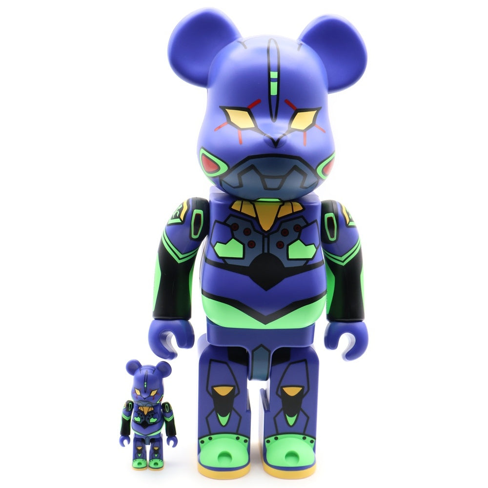 MEDICOM TOY(メディコムトイ) BE@RBRICK ベアブリック エヴァンゲリオン 初号機(新塗装版) 100% & 400% 人形 フィギュア パープル