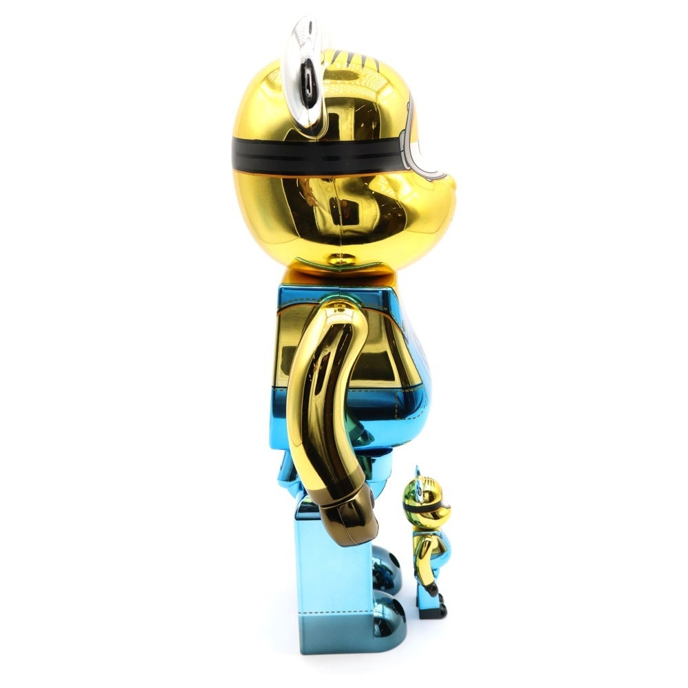 MEDICOM TOY(メディコムトイ) BE@RBRICK STUART Chrome Ver. 100% & 400% ベアブリック スチュアート 人形 フィギュア イエロー/ブルー