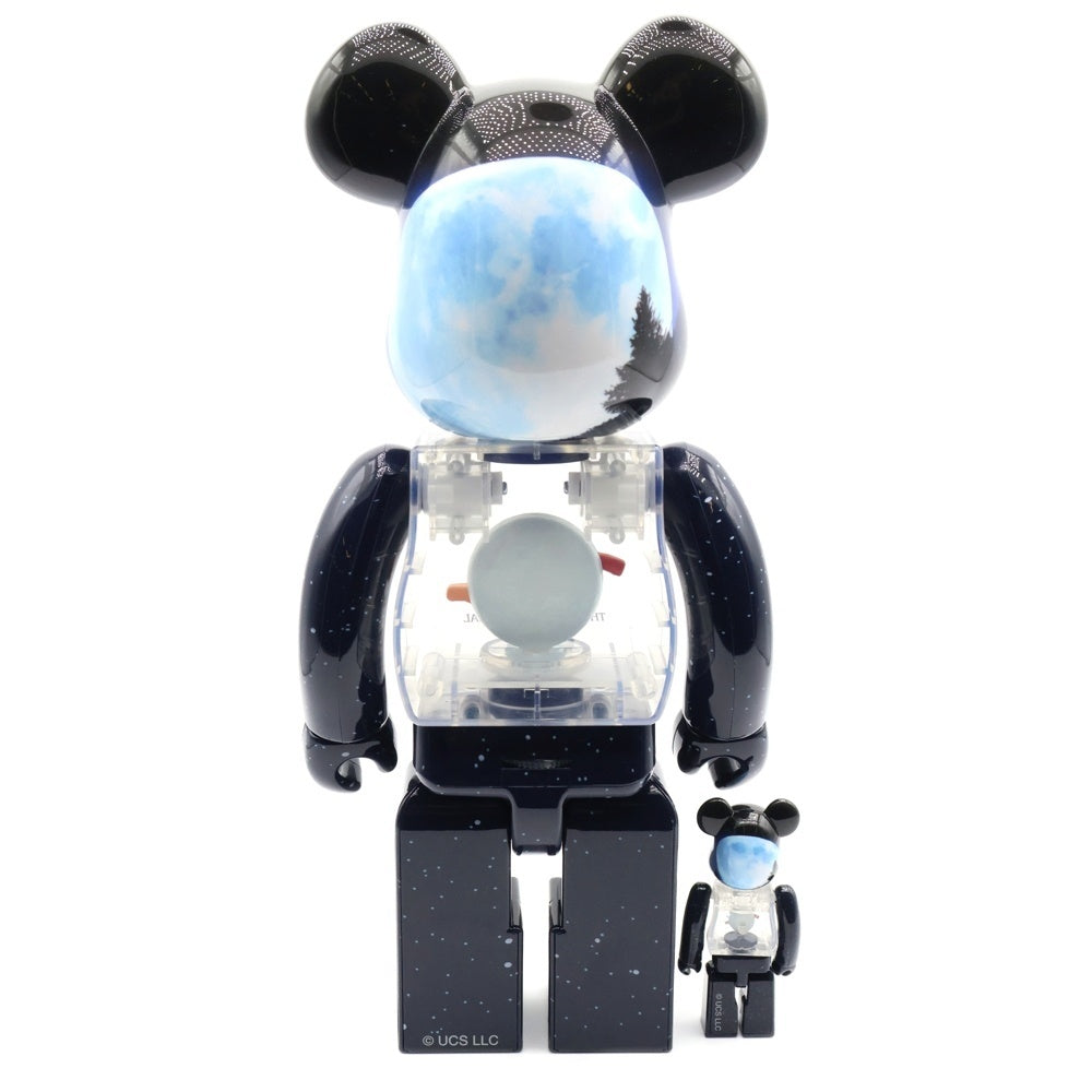 MEDICOM TOY(メディコムトイ) BE@RBRICK E.T. LIGHT UP Ver. 100% & 400% ベアブリック イーティー 人形 フィギュア ネイビー