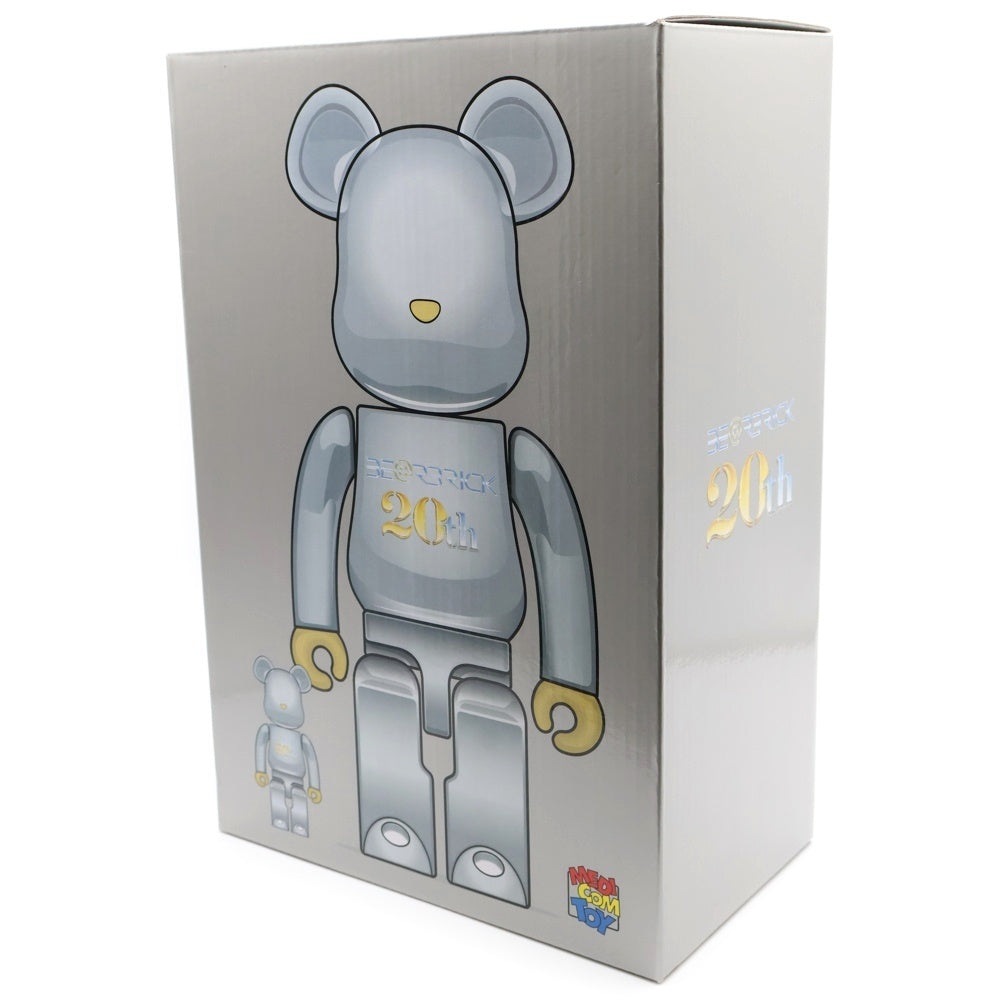 MEDICOM TOY(メディコムトイ) BE@RBRICK 25th Anniversary Model 400%&100% ベアブリック 25周年 人形 フィギュア シルバー