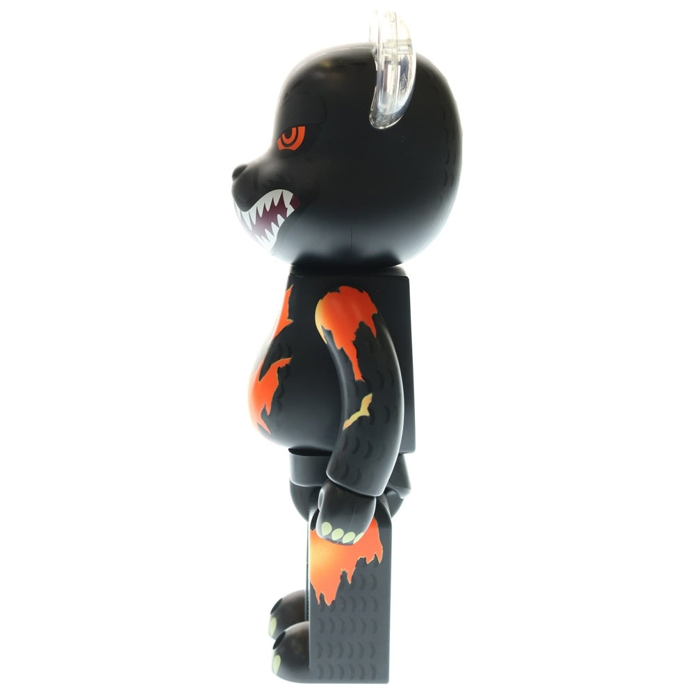 MEDICOM TOY(メディコムトイ) BE@RBRICK ゴジラ VS デストロイア デスゴジバーニング版 400% ベアブリック 人形 フィギュア ブラック/オレンジ