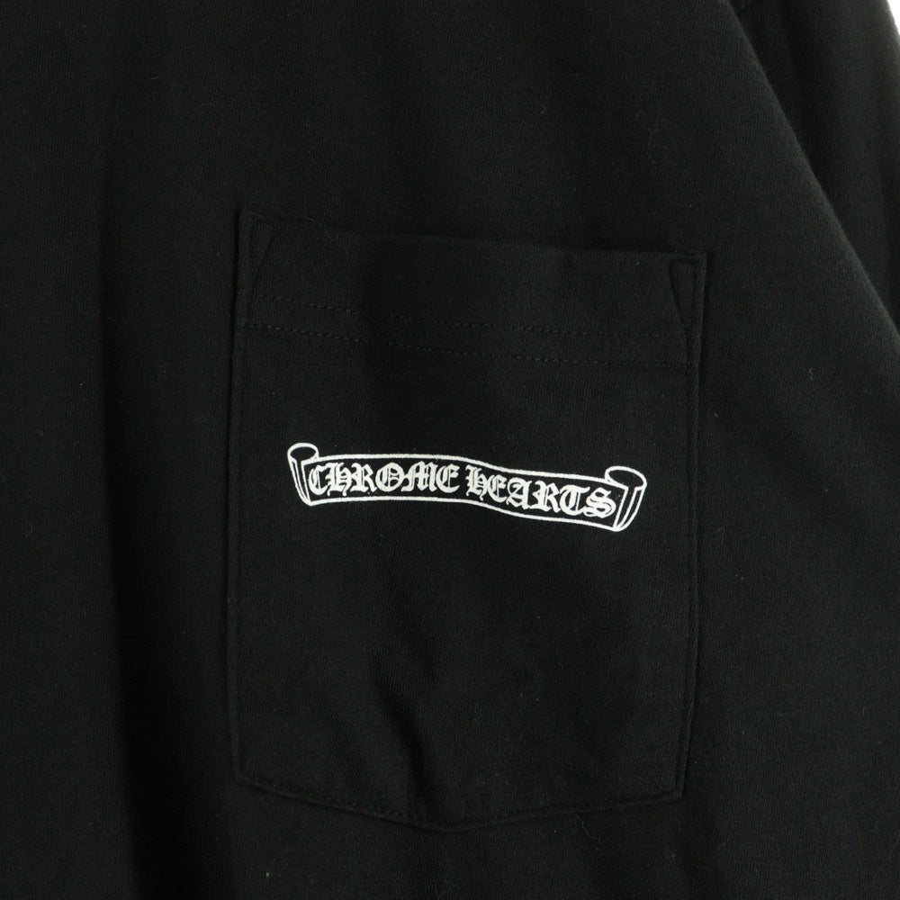 CHROME HEARTS(クロムハーツ) CH SCROLL LABEL スクロールラベル アームプリント クルーネック 長袖Tシャツ カットソー ブラック