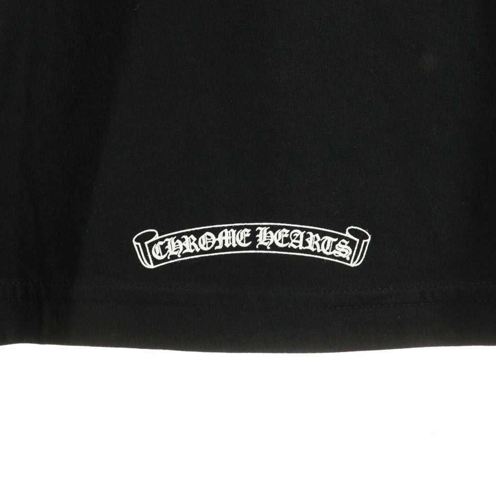 CHROME HEARTS(クロムハーツ) CH SCROLL LABEL スクロールラベル アームプリント クルーネック 長袖Tシャツ カットソー ブラック