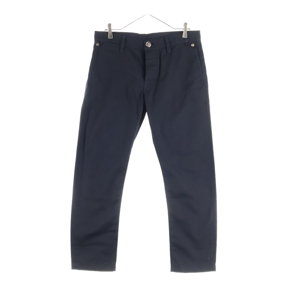 CHROME HEARTS(クロムハーツ) CHINOS チノパンツ ワークパンツ クロスボール レザー切替 ボタンフライ JVPタグ