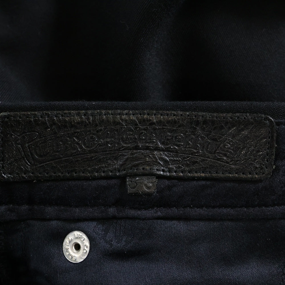 CHROME HEARTS(クロムハーツ) CHINOS チノパンツ ワークパンツ クロスボール レザー切替 ボタンフライ JVPタグ