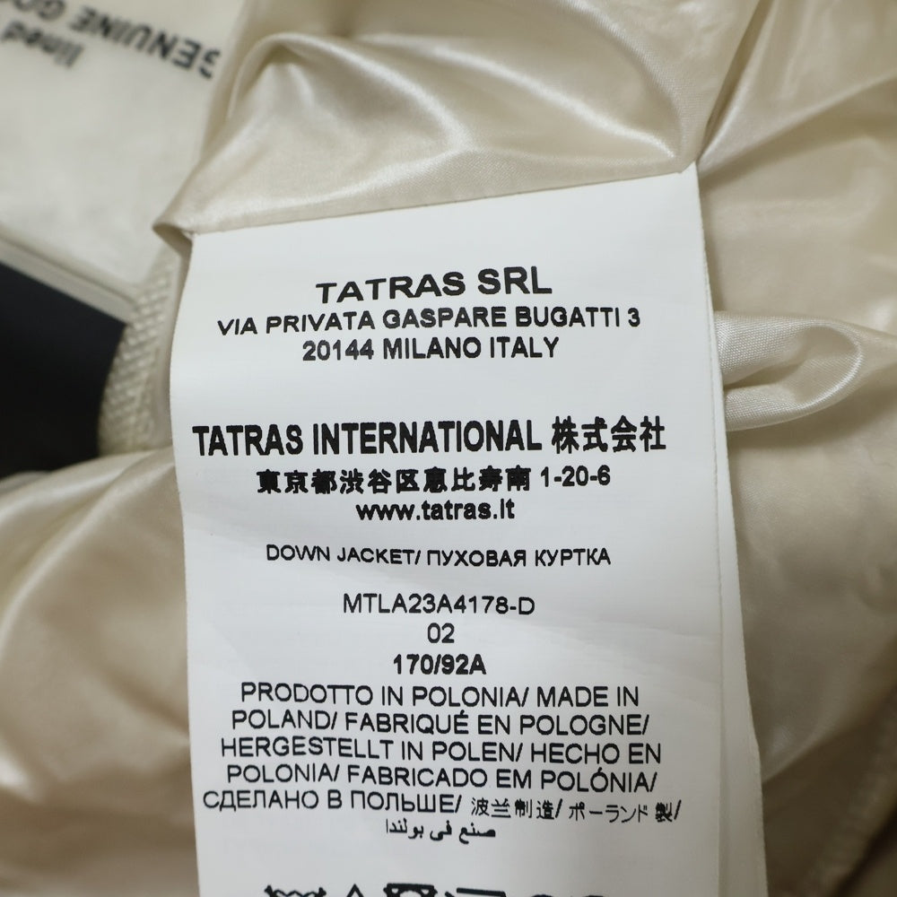 TATRAS(タトラス) 23AW AGOLONO ナイロン ジップアップダウンジャケット ホワイト レディース MTLA23A4178-D