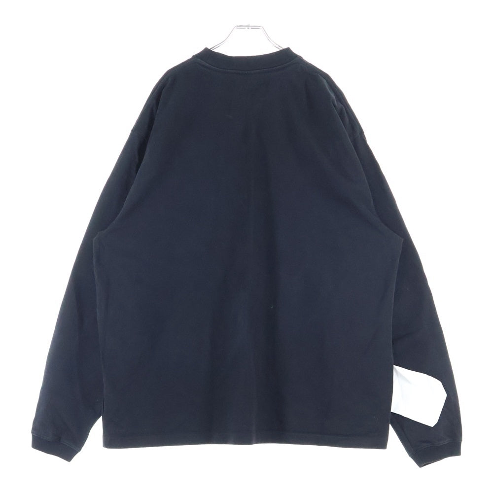 VETEMENTS(ヴェトモン) ロゴプリント クルーネック 長袖Tシャツ カットソー ブラック UE52TR280B