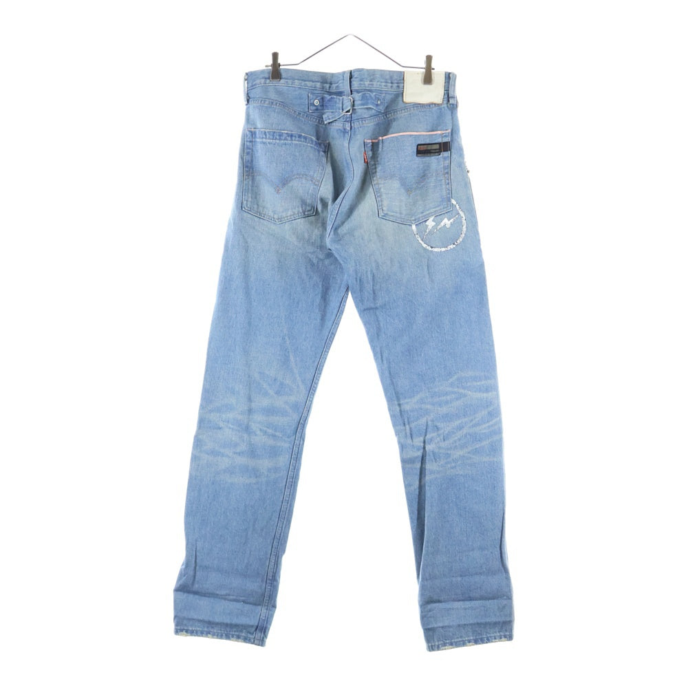 Levi's Fenom(リーバイス フェノム) ×fragment design Turquoise Package フラグメント デザイン ジップフライ シンチバック ダメージ加工 デニムパンツ インディゴ FM360-0008