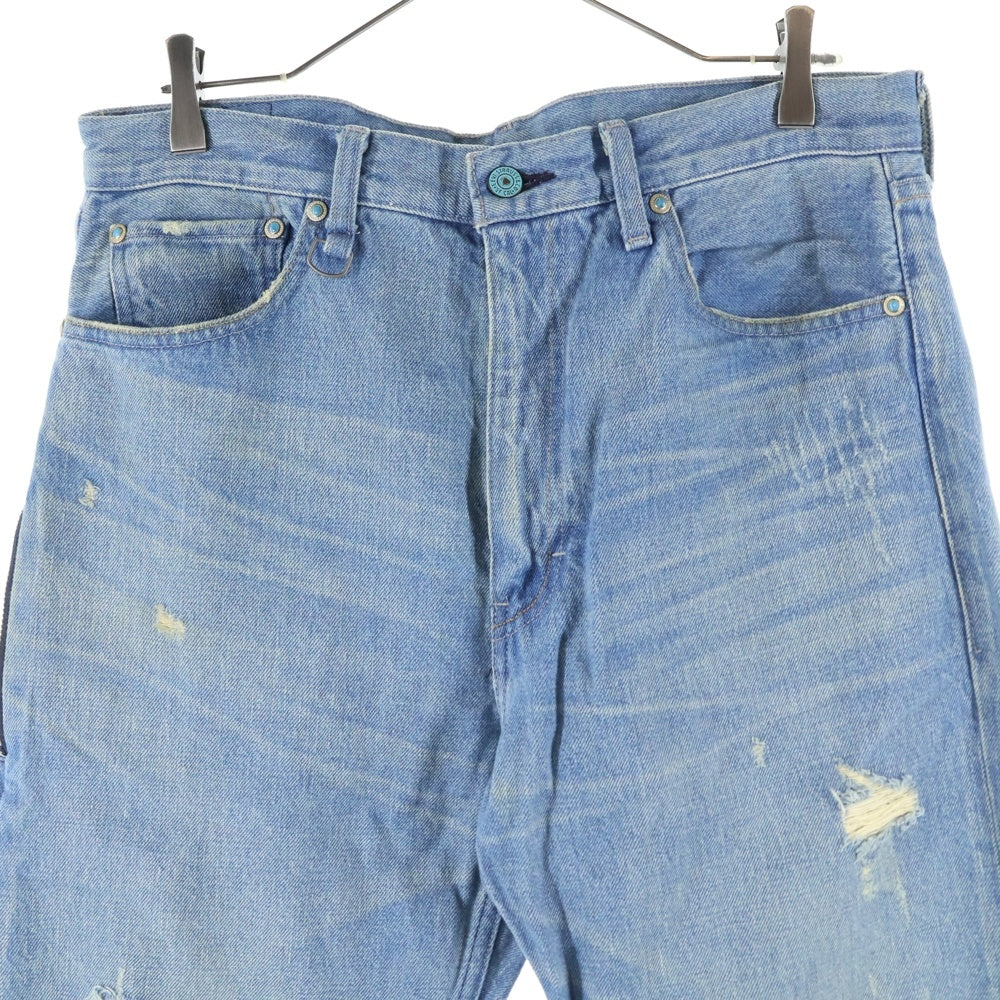 Levi's Fenom(リーバイス フェノム) ×fragment design Turquoise Package フラグメント デザイン ジップフライ シンチバック ダメージ加工 デニムパンツ インディゴ FM360-0008