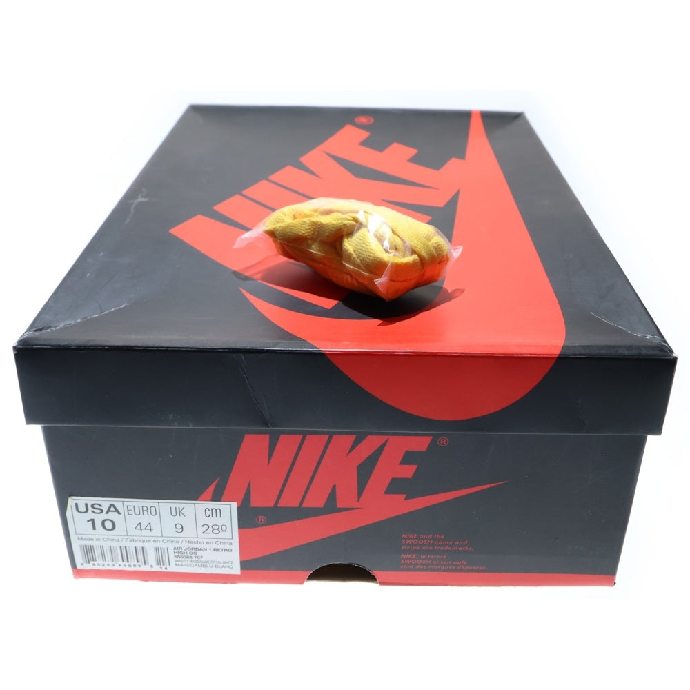 NIKE(ナイキ) 【観賞用 2013年製】AIR JORDAN 1 RETRO HIGH OG Laney 2013 555088-707 エアジョーダン 1 レトロ レイニー ハイカットスニーカー US10/28.0cm イエロー/ブルー
