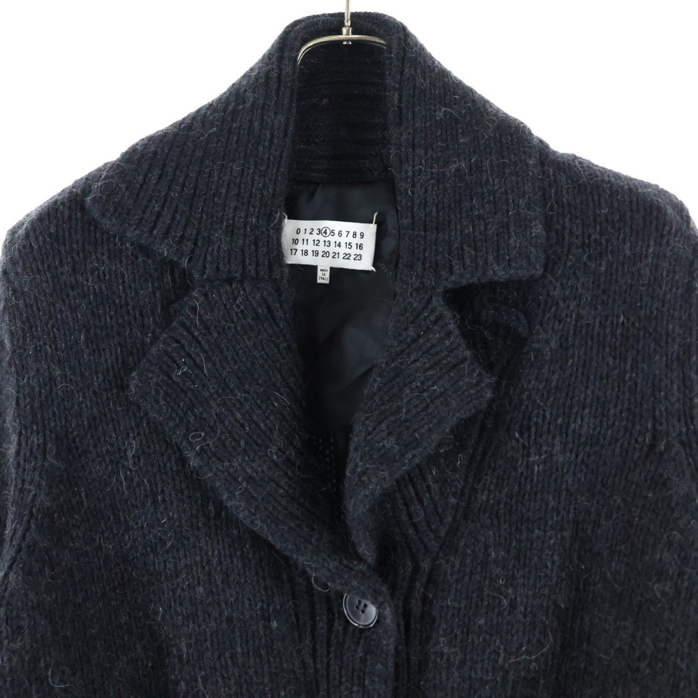 Martin Margiela 4(マルタンマルジェラ) 14AW ウール ロングニットコート ブラック S31AA0128 S15052