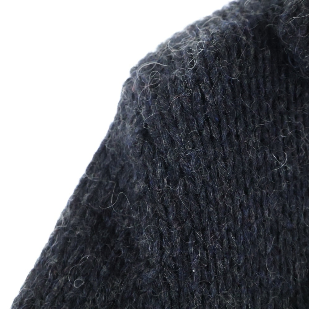 Martin Margiela 4(マルタンマルジェラ) 14AW ウール ロングニットコート ブラック S31AA0128 S15052