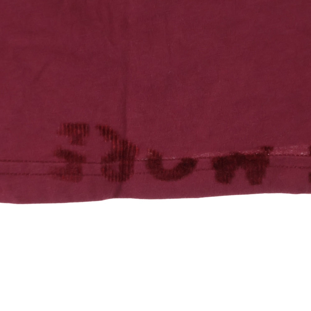 Maison Martin Margiela(メゾンマルタンマルジェラ) 15AW Vネック 半袖Tシャツ カットソー レッド レディース S30GJ0001 S20299