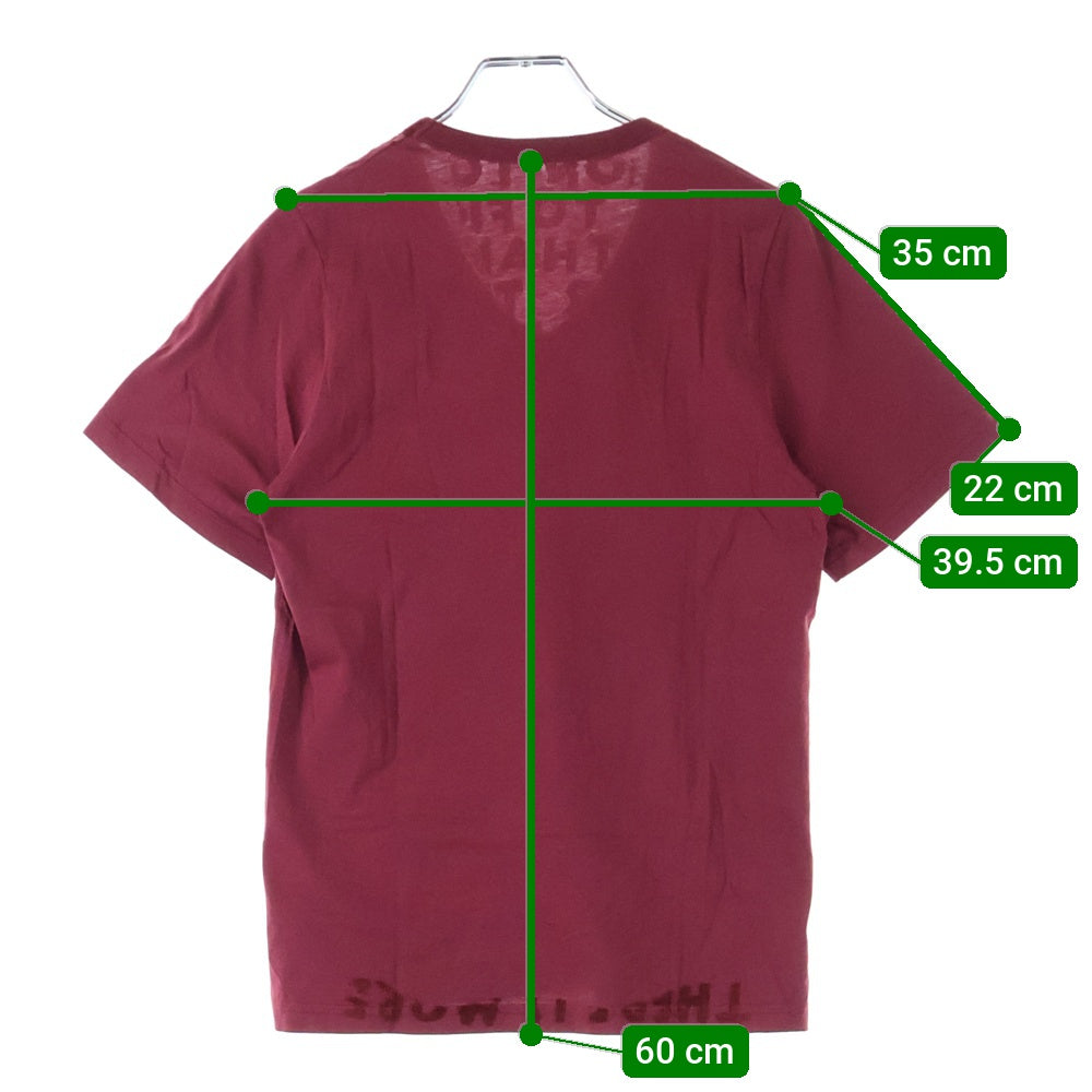 Maison Martin Margiela(メゾンマルタンマルジェラ) 15AW Vネック 半袖Tシャツ カットソー レッド レディース S30GJ0001 S20299