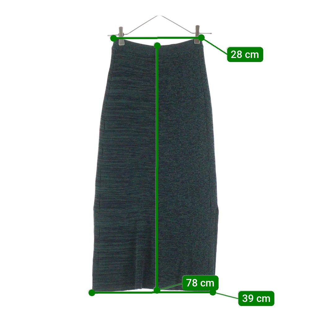 AURALEE(オーラリー) ウール ニット ロングスカート グリーン レディース A8AS03WR