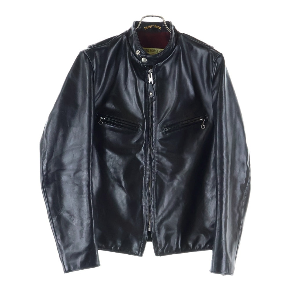 SCHOTT(ショット) 641XXH HORSEHIDE CAFE RACER 7417 ホースハイド シングルライダースジャケット ブラック