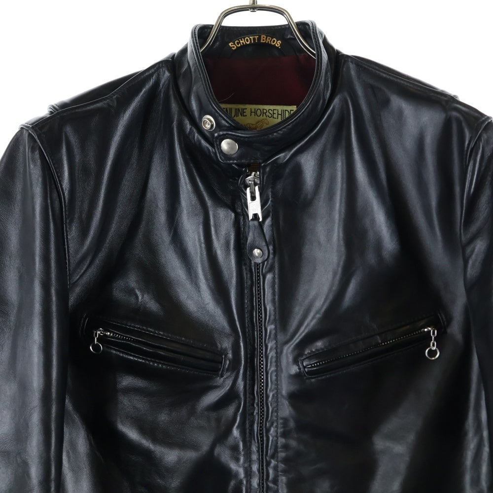 SCHOTT(ショット) 641XXH HORSEHIDE CAFE RACER 7417 ホースハイド シングルライダースジャケット ブラック