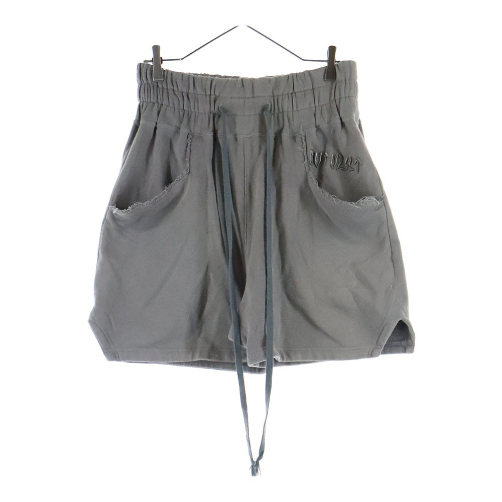 cvtvlist(カタリスト) フロントロゴ刺繍 スウェットハーフパンツ グレー 2301050401