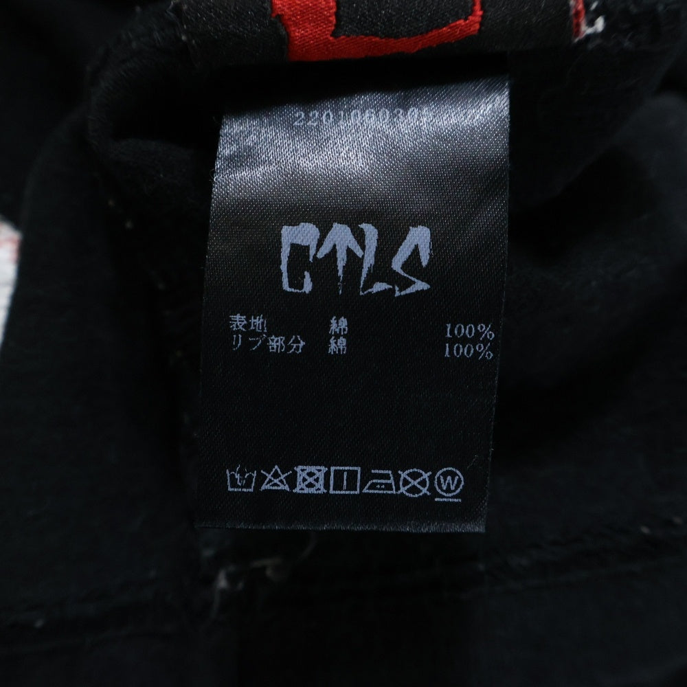 cvtvlist(カタリスト) フロントプリント クルーネック 半袖Tシャツ カットソー ブラック 2201060305