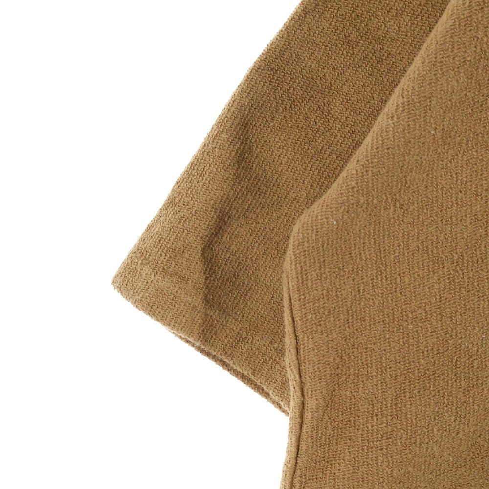 cvtvlist(カタリスト) 24SS ロゴ刺繍 クルーネック 半袖Tシャツ カットソー ブラウン 2401050301