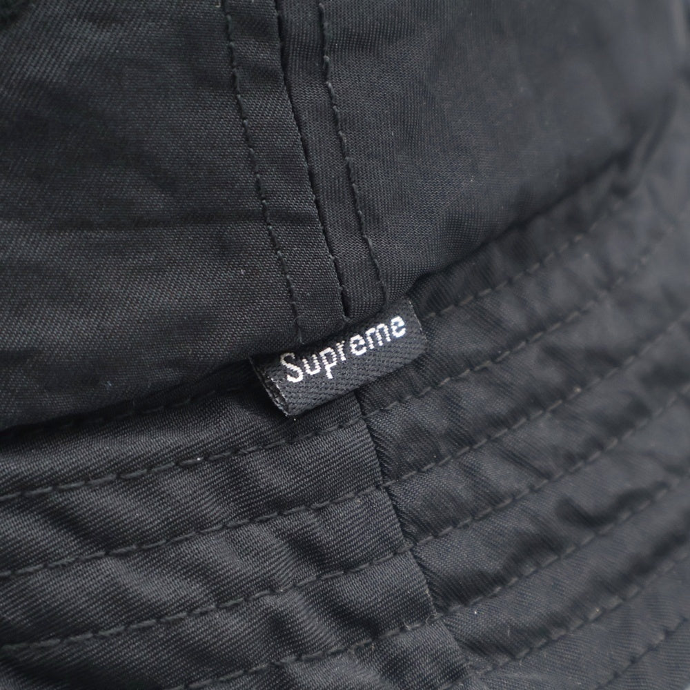SUPREME(シュプリーム) ×BURBERRY 22SS Crusher Hat バーバリー クラッシャー フロントロゴ刺繍 バケットハット 帽子 ブラック