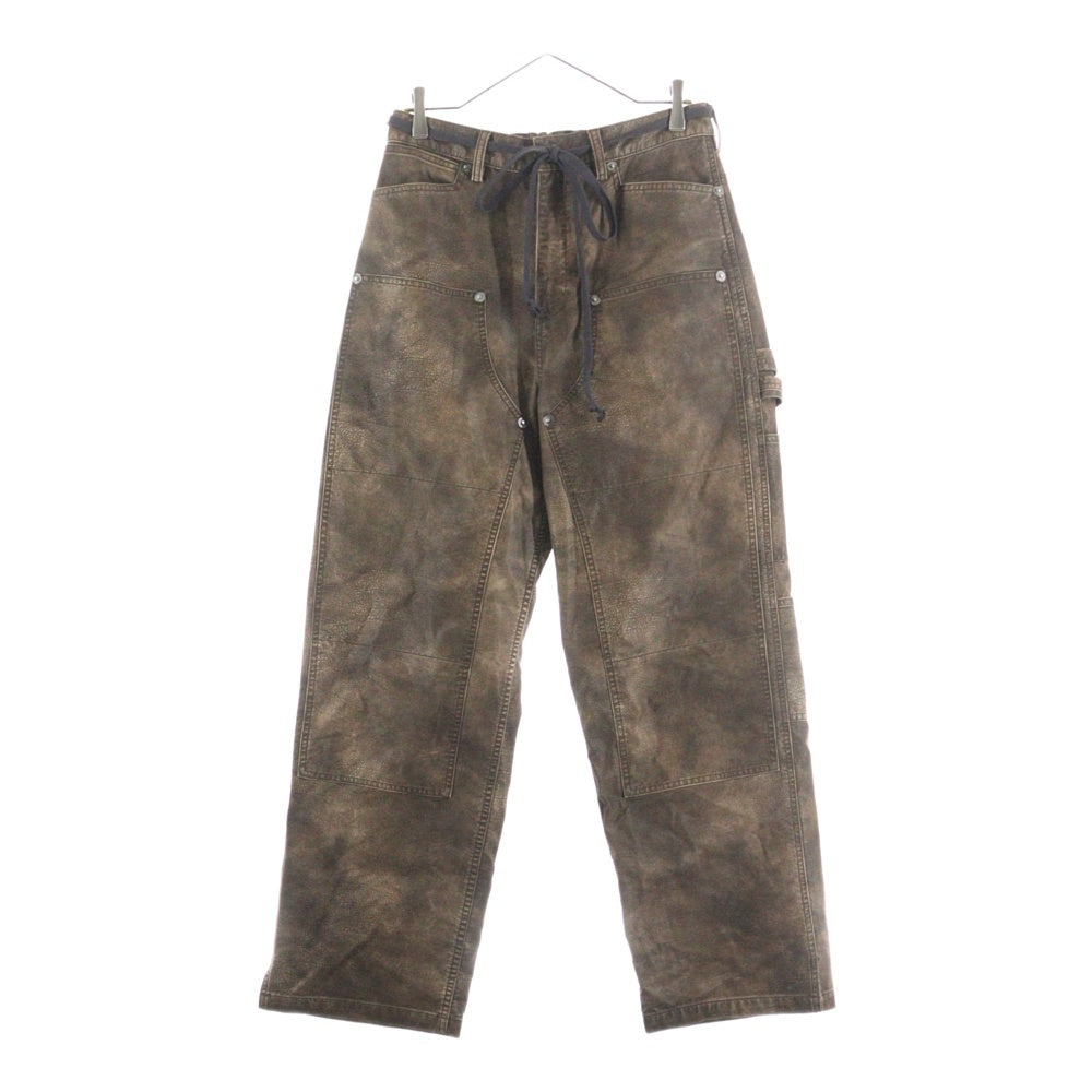 cvtvlist(カタリスト) 24SS ヴィンテージ加工 ペインター ダブルニー パンツ ブラウン 2401100403