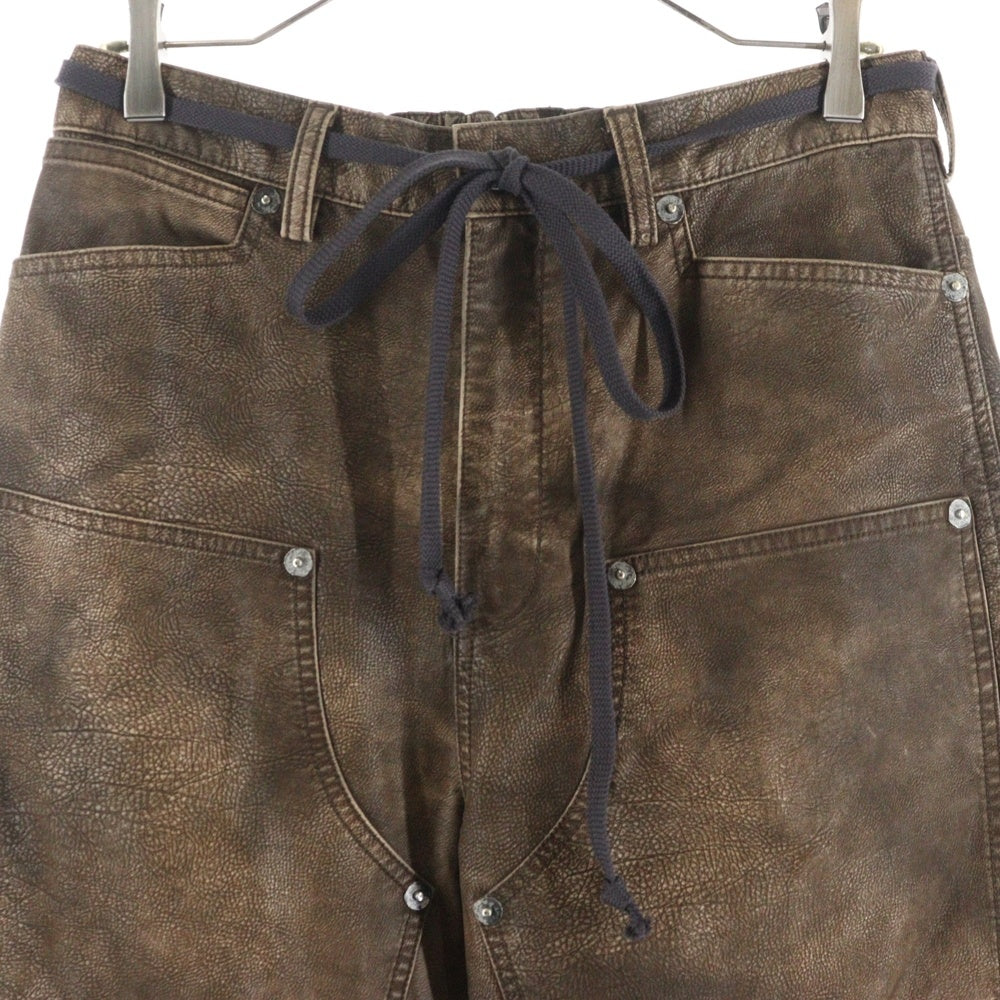 cvtvlist(カタリスト) 24SS ヴィンテージ加工 ペインター ダブルニー パンツ ブラウン 2401100403