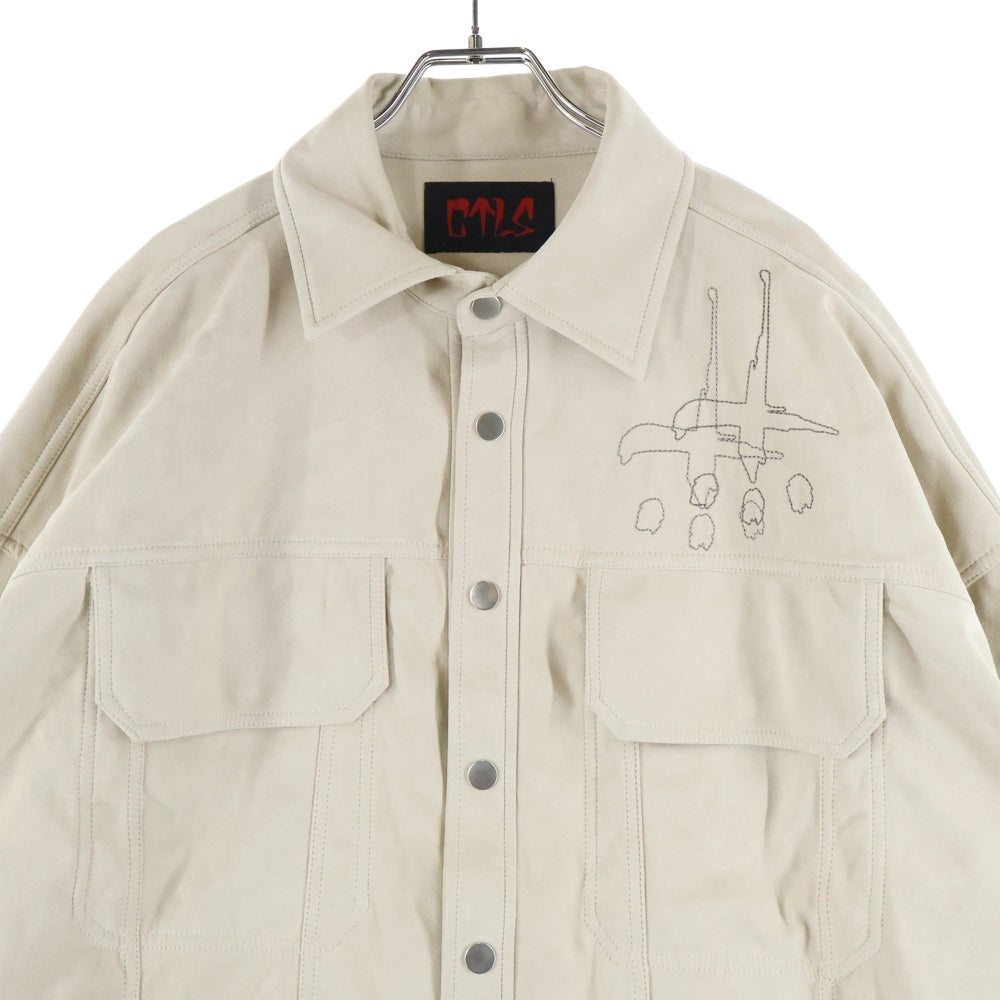 cvtvlist(カタリスト) 23AW ARTIFICIAL SUEDE SHIRT アーティフィカル フェイクスウェード 長袖シャツ ベージュ 2301010201
