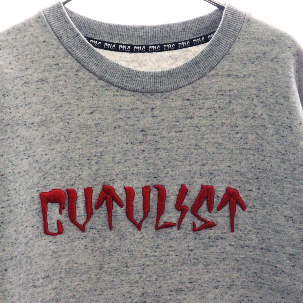 CVTVLIST カタリスト◆刺繍両面ロゴ スウェット 半袖Tシャツ XL cvtvlist(カタリスト) 24SS ロゴ刺繍 クルーネック 半袖Tシャツ グレー