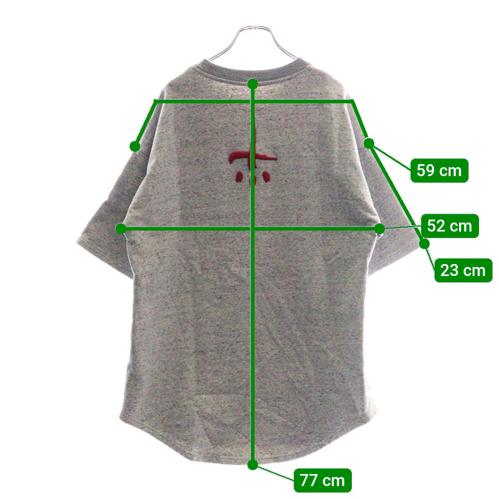 cvtvlist(カタリスト) 24SS ロゴ刺繍 クルーネック 半袖Tシャツ グレー 2401050301