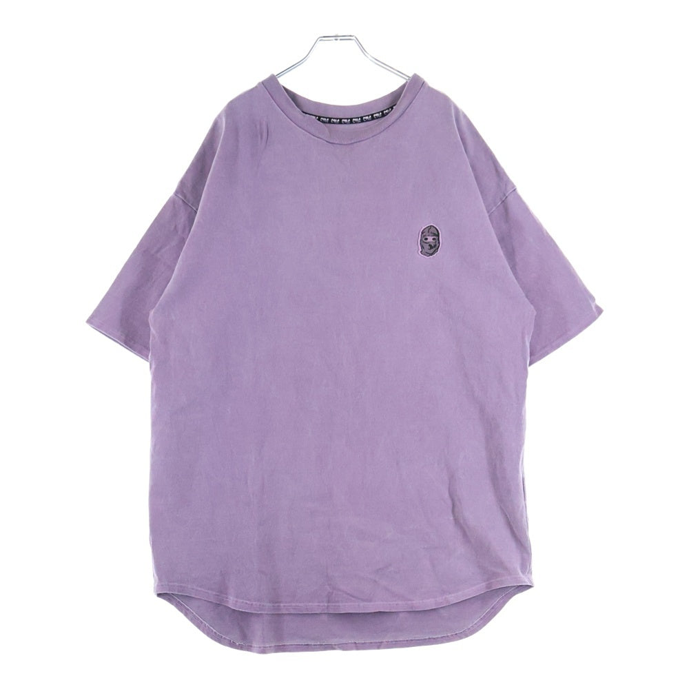 cvtvlist(カタリスト) ロゴワッペン付き クルーネック 半袖Tシャツ カットソー パープル 2101090307