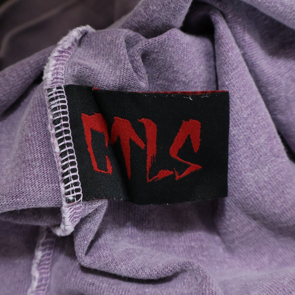 cvtvlist(カタリスト) ロゴワッペン付き クルーネック 半袖Tシャツ カットソー パープル 2101090307