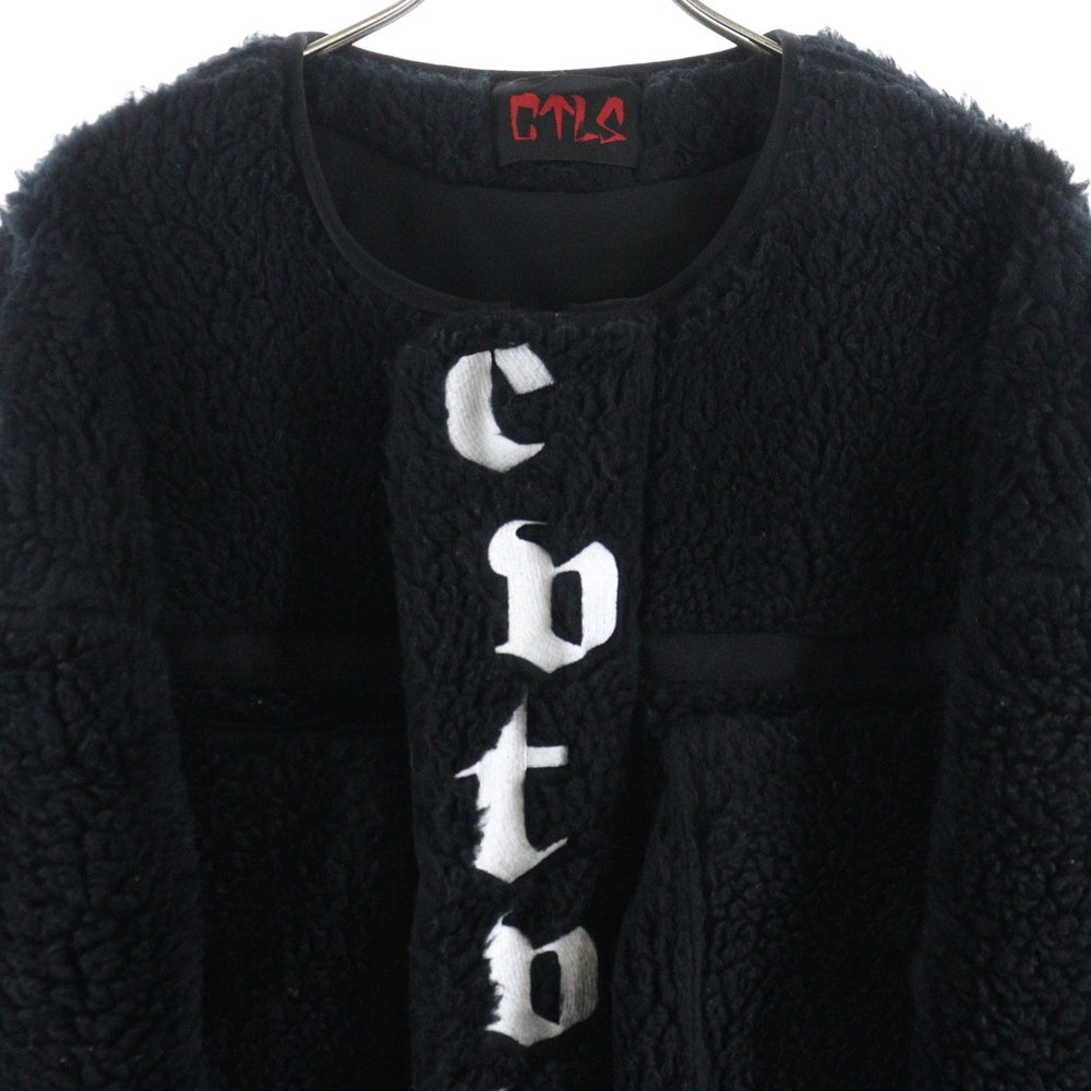 cvtvlist(カタリスト) フロントロゴ刺繍 ジップアップ ボンバージャケット ブラック 2401120102