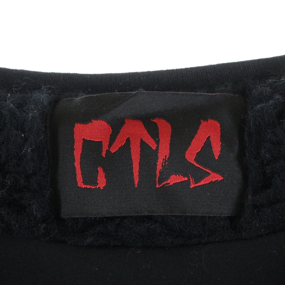 cvtvlist(カタリスト) フロントロゴ刺繍 ジップアップ ボンバージャケット ブラック 2401120102