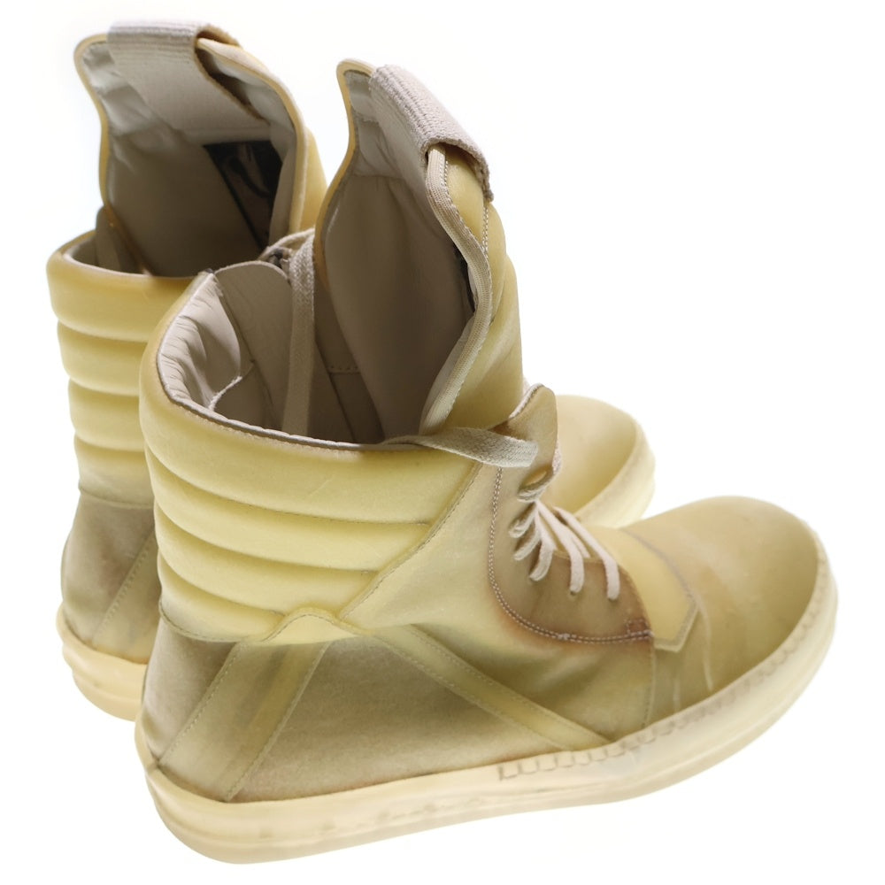 Rick Owens(リックオウエンス) GEOBASKET NATURAL TRANSPARENT ジオバスケット ナチュラル トランスペアレント ハイカットスニーカー ベージュ 212110