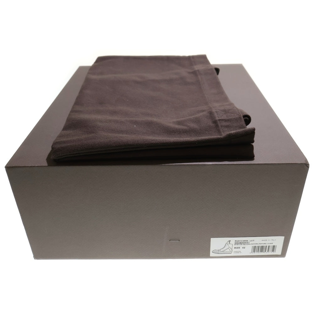 Rick Owens(リックオウエンス) GEOBASKET NATURAL TRANSPARENT ジオバスケット ナチュラル トランスペアレント ハイカットスニーカー ベージュ 212110