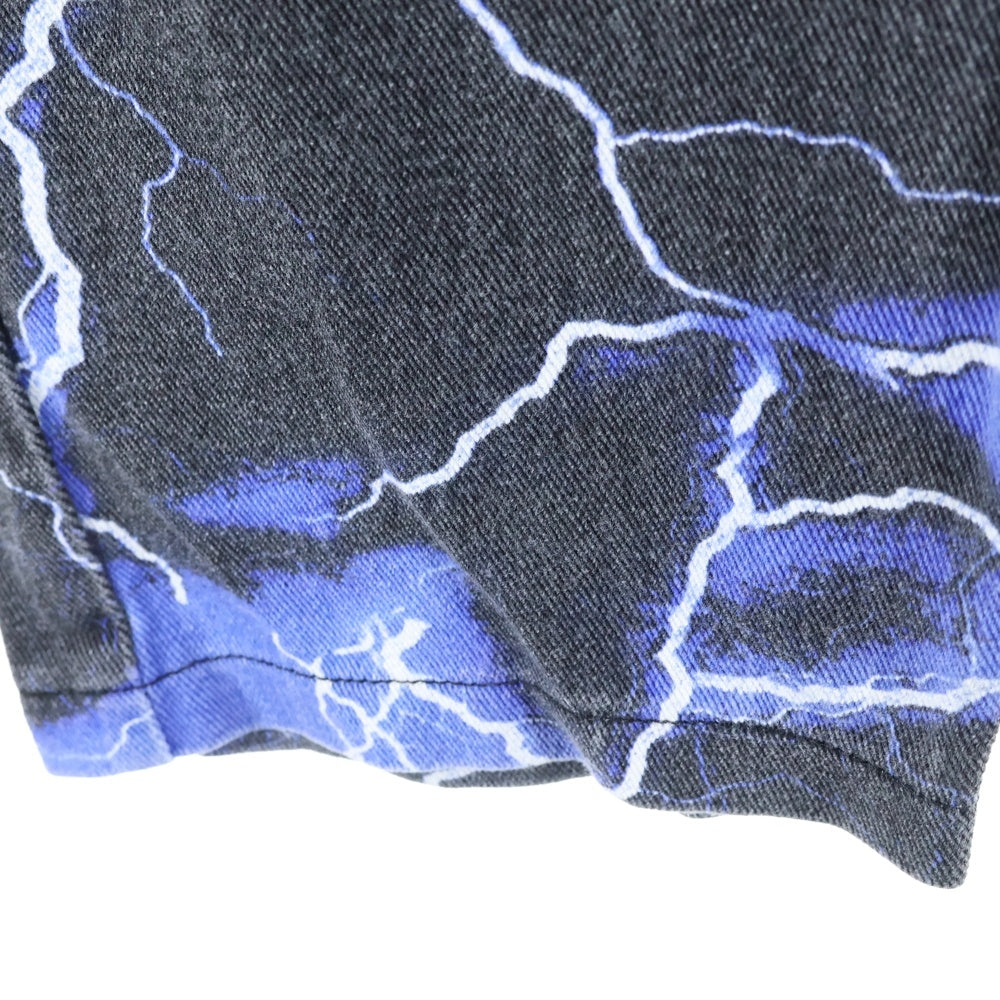 JADED LONDON(ジェイデッドロンドン) LIGHTNING BOLT PRINT JEANS ライトニング プリント デニム パンツ ブルー/ブラック