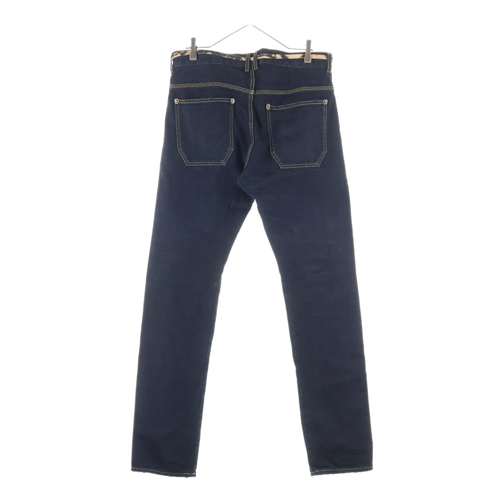 cvtvlist(カタリスト) ロゴプリント ブリーチレースベルト付き デニムパンツ ブラック