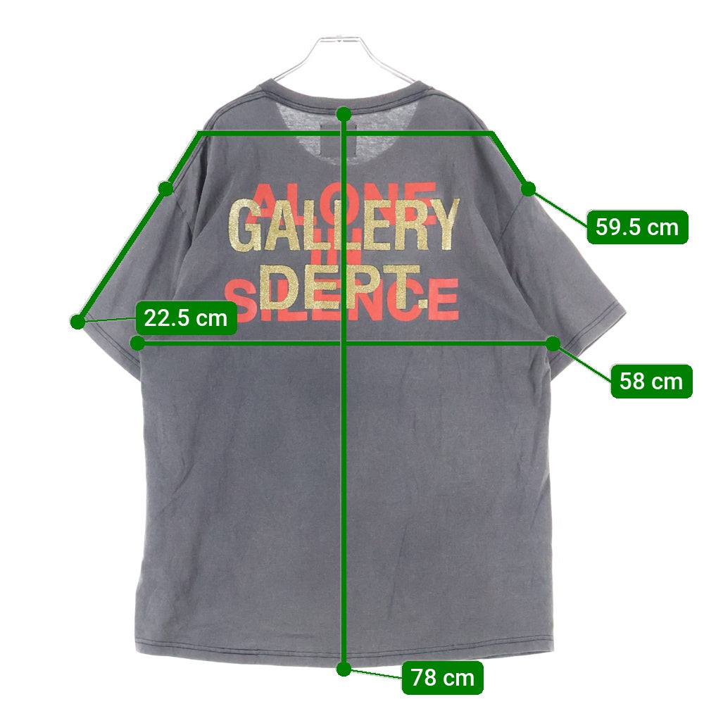 GALLERY DEPT.(ギャラリーデプト) ALONE IN SILENCE TEE 両面プリント Tシャツ 半袖カットソー グレー