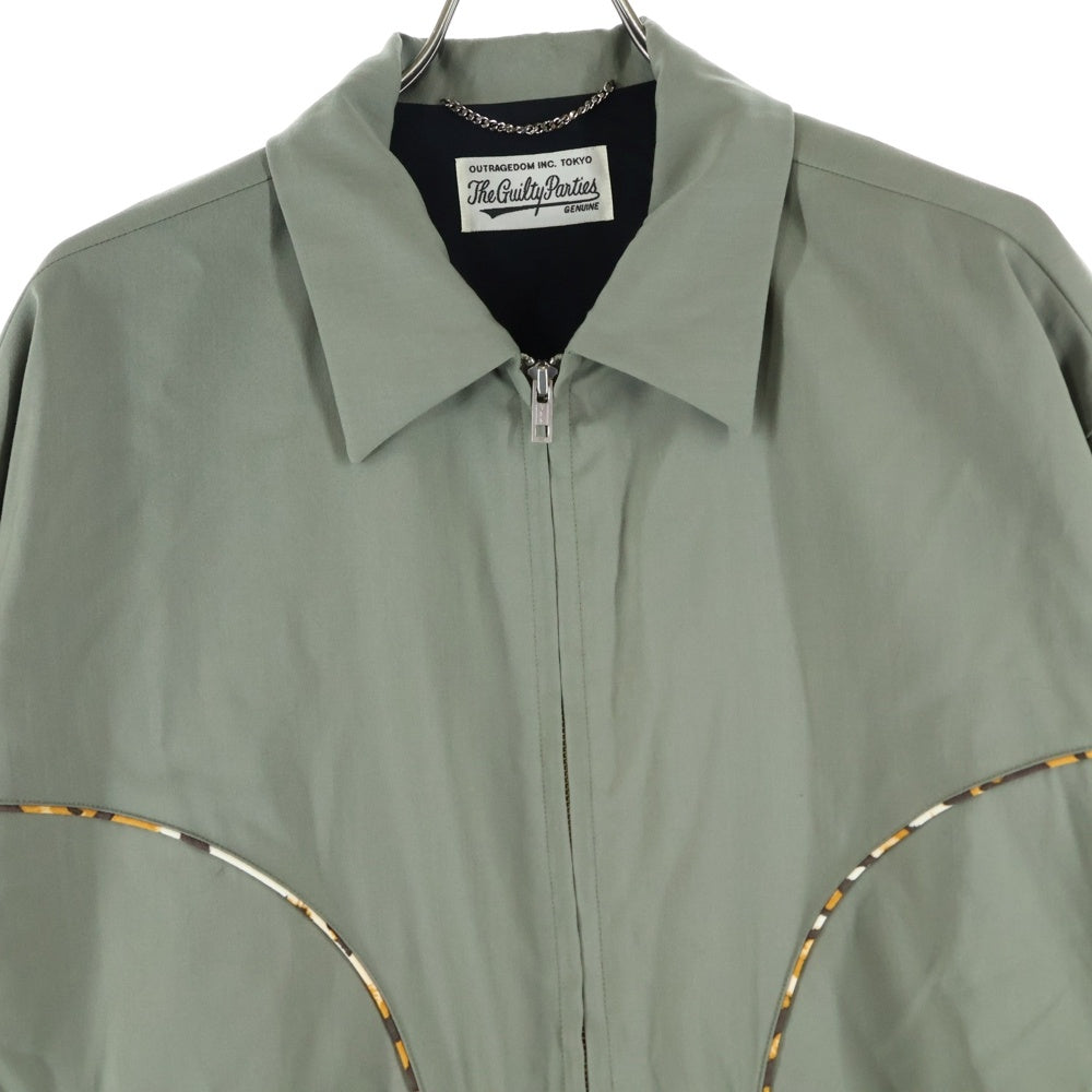 WACKO MARIA(ワコマリア) ×DORMEUIL ドーメル ウール ジップアップジャケット カーキ