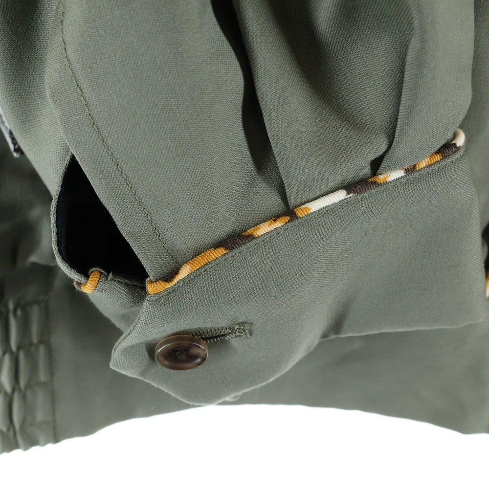 WACKO MARIA(ワコマリア) ×DORMEUIL ドーメル ウール ジップアップジャケット カーキ