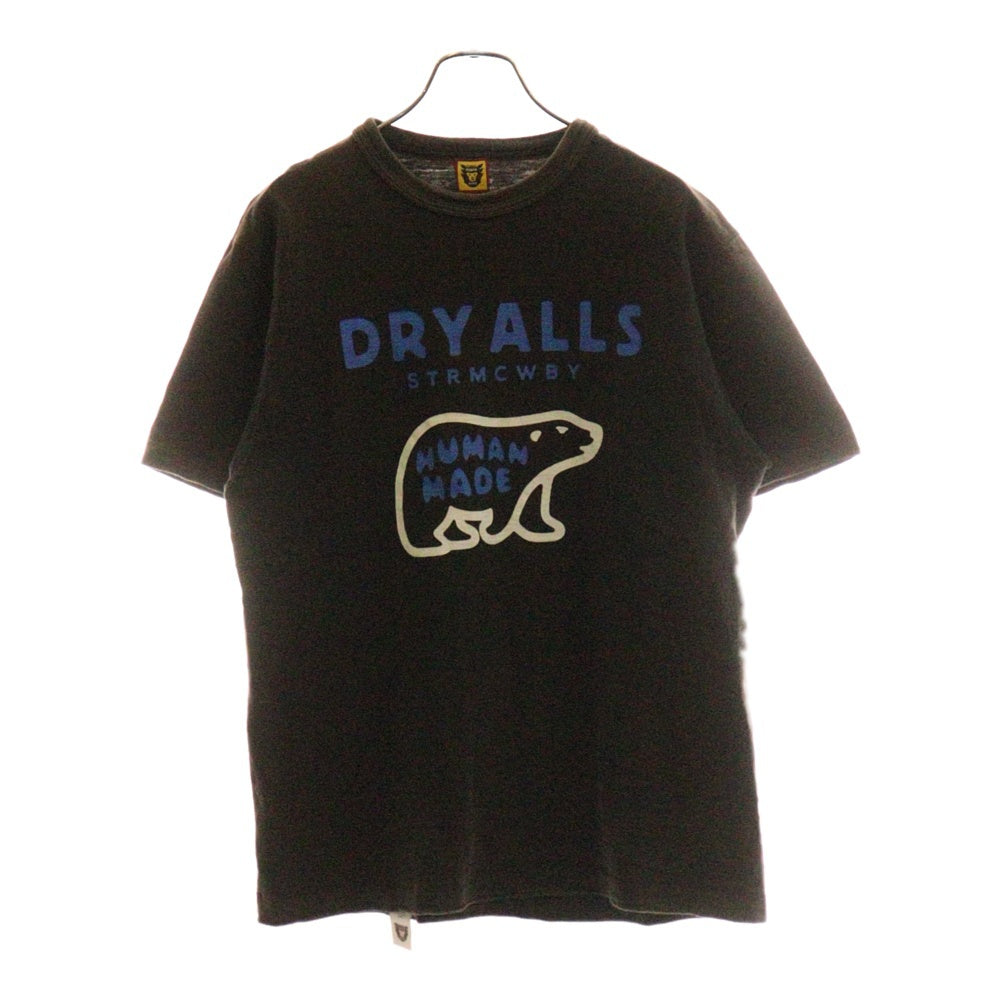 HUMAN MADE(ヒューマンメイド) DRY ALLS ロゴプリント 半袖Tシャツ コットン ブラック