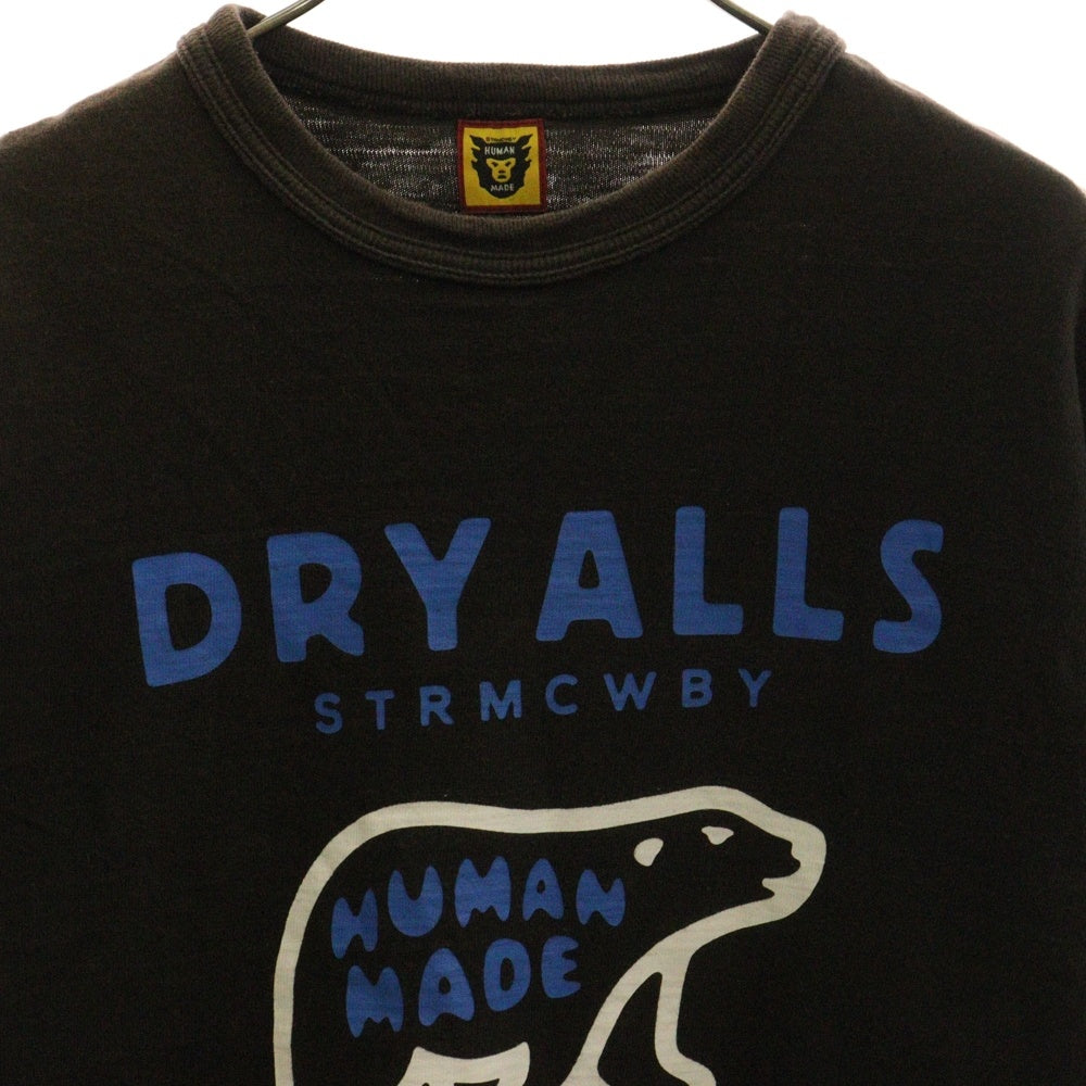 HUMAN MADE(ヒューマンメイド) DRY ALLS ロゴプリント 半袖Tシャツ コットン ブラック